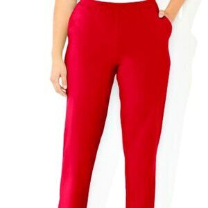 Catherine's Red Suprema Straight Leg Pull-on Pants /W Pockets- NWT-4X